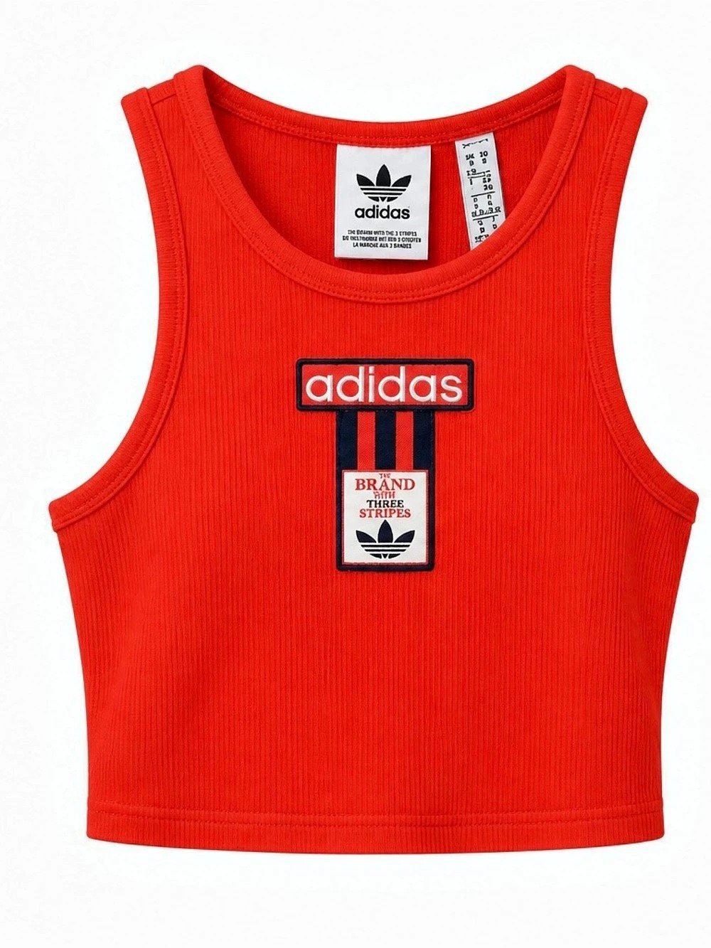 adidas Adidas vintage Originals Rib Logo Cropped Tank Top Red Small Like New